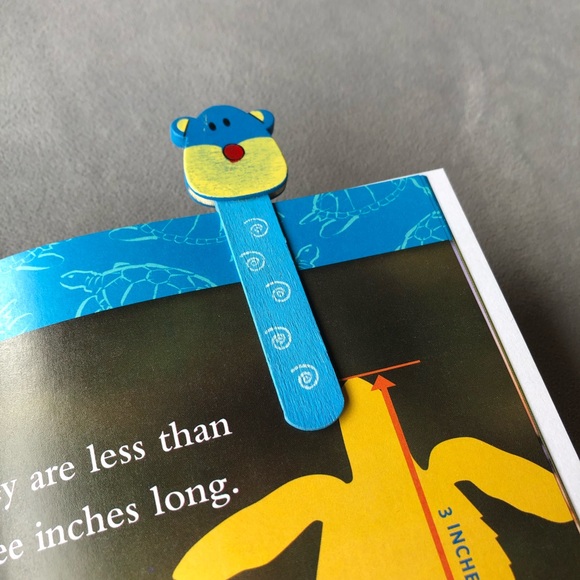 Set of 4 ~ Wooden Bookmarks ~ Duck Dog Cow Moon ~ Brand New! - Picture 6 of 7